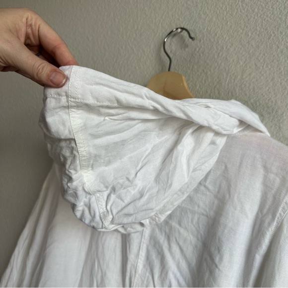 Urban Outfitters Emma Anorak Jacket White Oversized Linen Blend Medium-Large - Picture 11 of 11